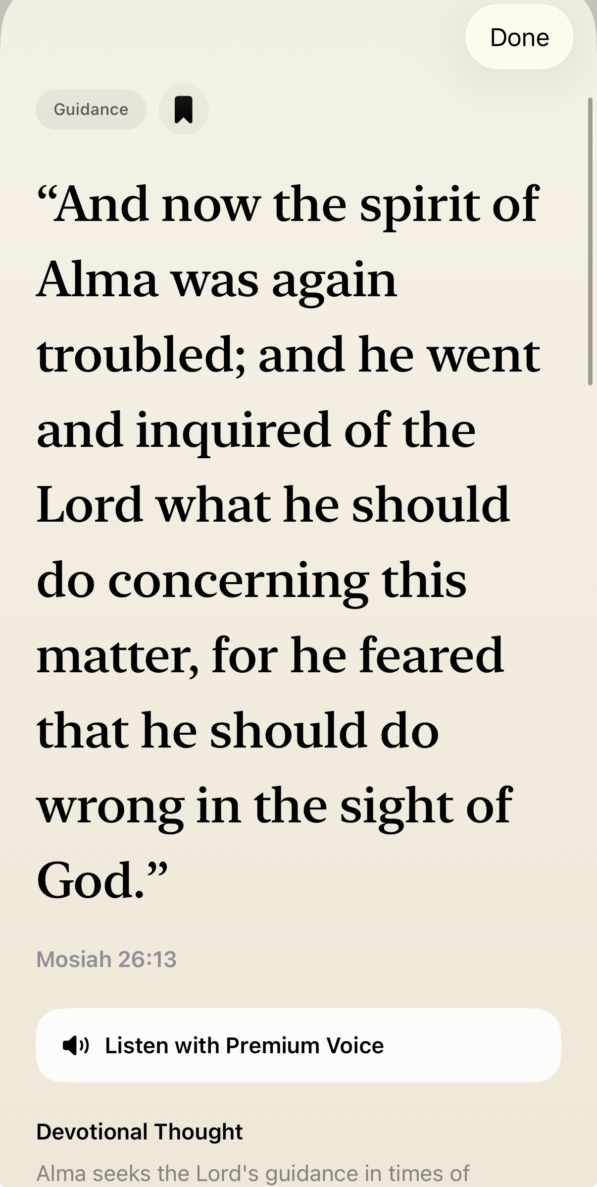 Nephi showing a scripture offering guidance and direction