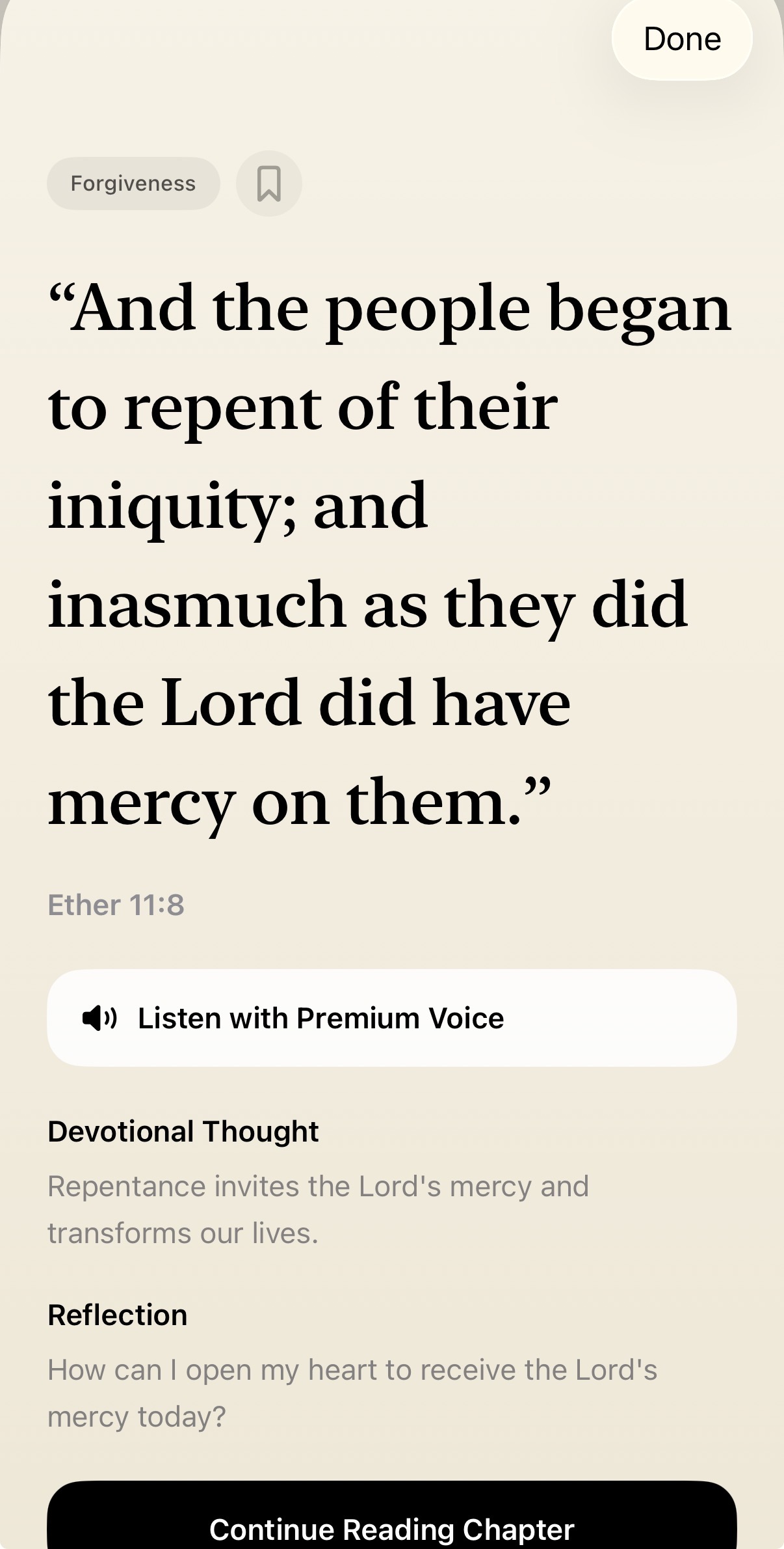 Nephi showing a scripture about mercy and forgiveness