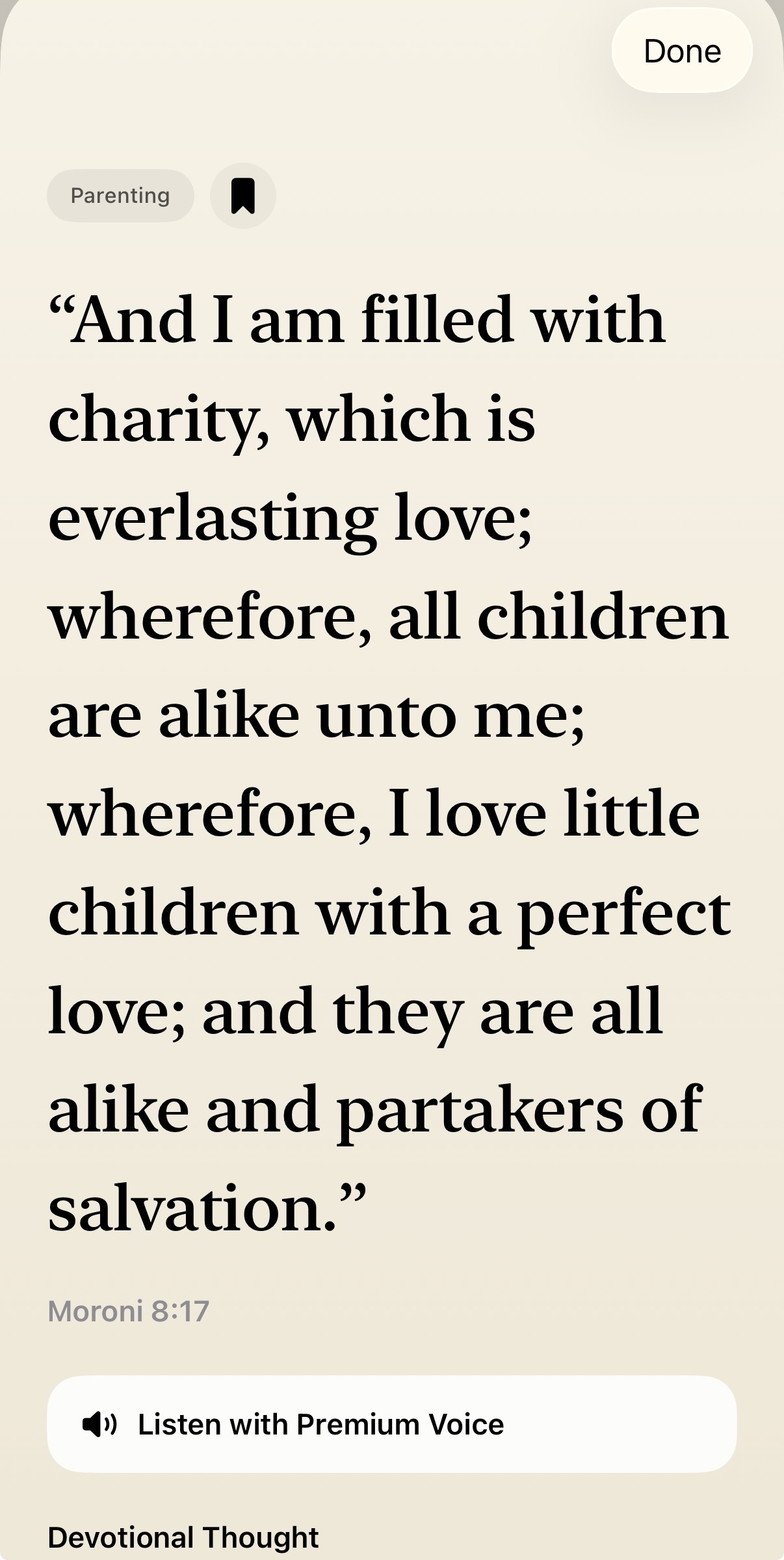 Nephi showing a scripture for parents and families